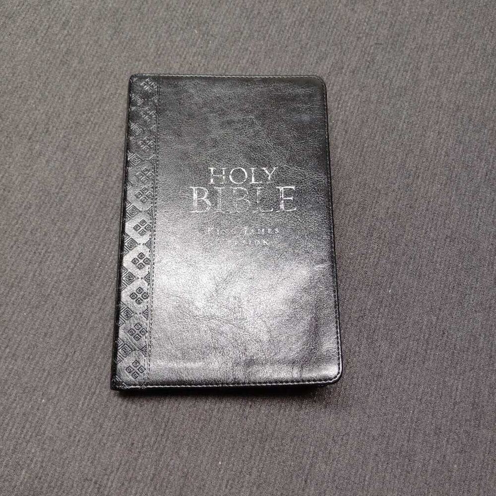 Christian Art Publishers Holy Bible King James Version Black Faux Leather